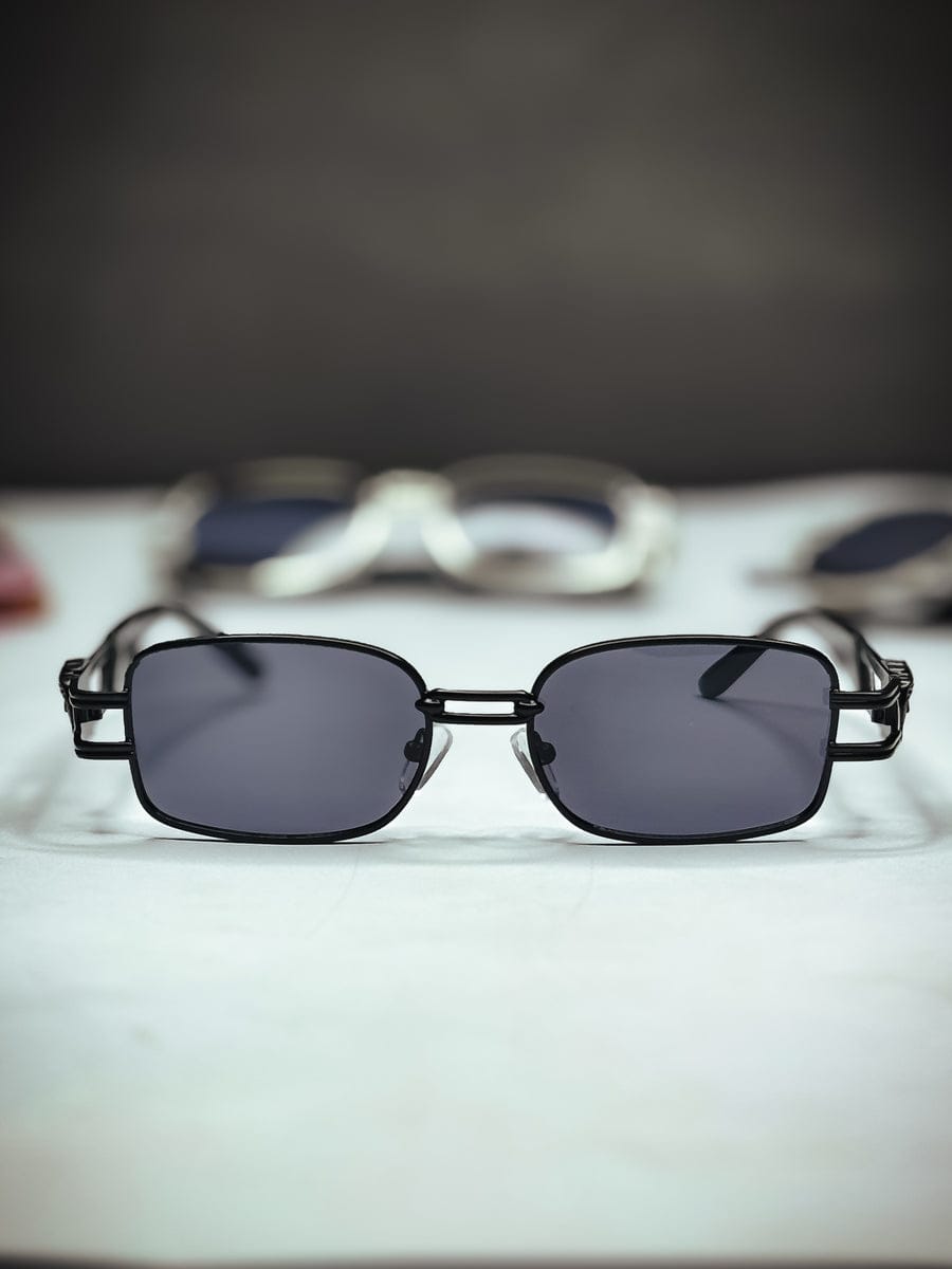 Versace Medusa Rectangular Sunglasses – Black Edition