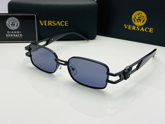 Versace Medusa Rectangular Sunglasses – Black Edition
